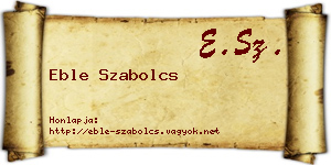 Eble Szabolcs névjegykártya